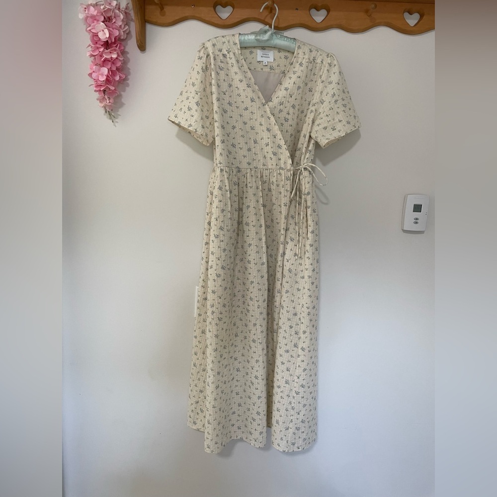 Shop Dahl Joan Wrap Dress in Blue Floral